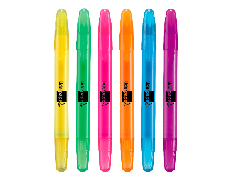 MARCADOR DE CERA GEL LIDERPAPEL FLUORESCENTE ESTUCHE 6 UNIDADES COLORES SURTIDOS